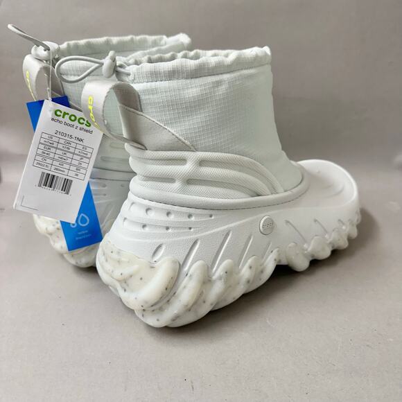 Crocs Echo Boot Z Shield Boots in Moonlight Zip Front Womens Size 9 Mens 7 - Picture 8 of 16